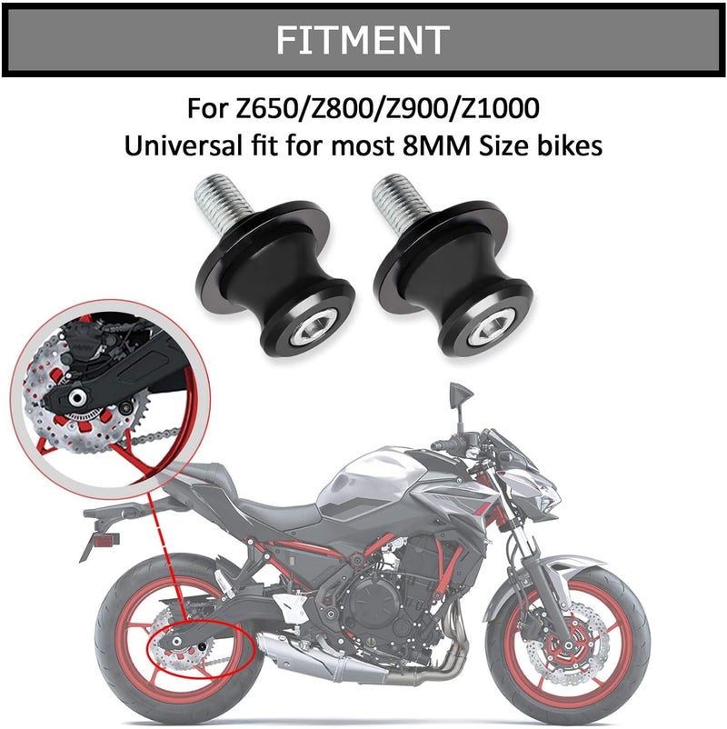 psler 8MM M8*1.5 منزلقات ذراع التبديل العالمية للدراجات النارية براغي قاعدة ذراع التبديل CNC لدراجات Z650 Z800 Z900 Z1000 CBR1000RR CBR 250R CBR 600RR GSXR750 GSXR1000 S1000RR (أسود) - Image 2